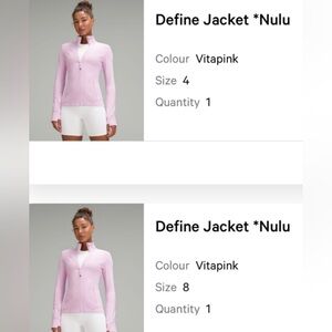 Lululemon define cropped jacket VITAPINK